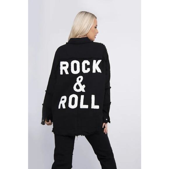 Elan Women’s Distressed Frayed Fringed Rock & Roll Jacket - Picture 3 of 5